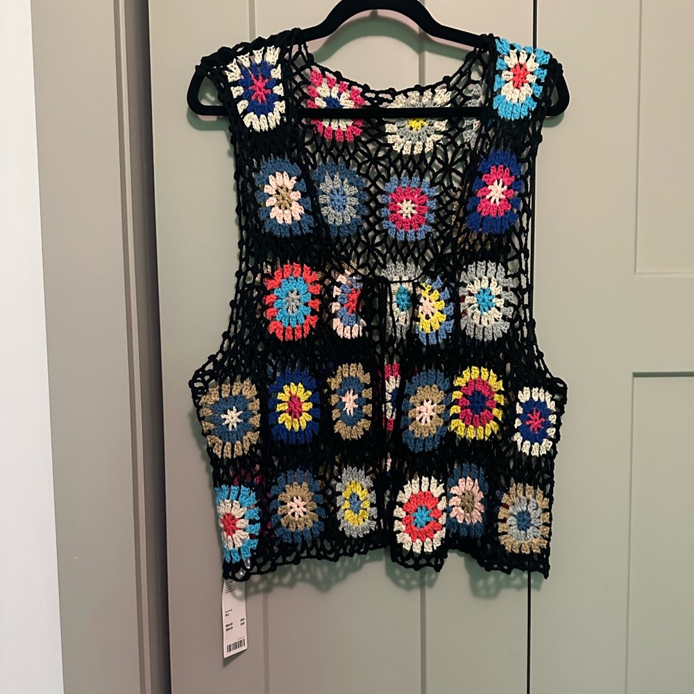 NWT urban outfitters crochet vest OS